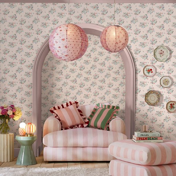 Clifton Floral Wallpaper - Pink